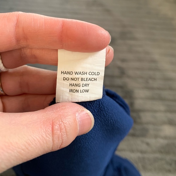 Sienna Sky Navy Cold Shoulder Flutter Blouse - Picture 6 of 7